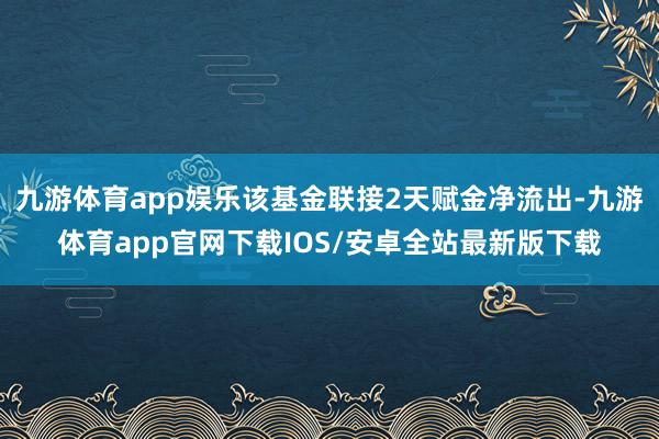 九游体育app娱乐该基金联接2天赋金净流出-九游体育app官网下载IOS/安卓全站最新版下载