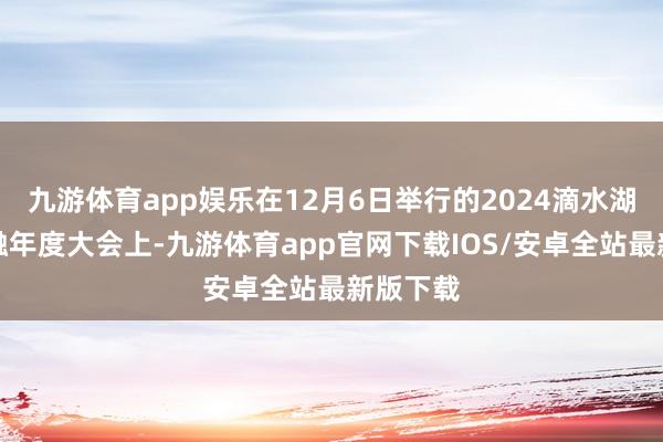 九游体育app娱乐在12月6日举行的2024滴水湖新兴金融年度大会上-九游体育app官网下载IOS/安卓全站最新版下载