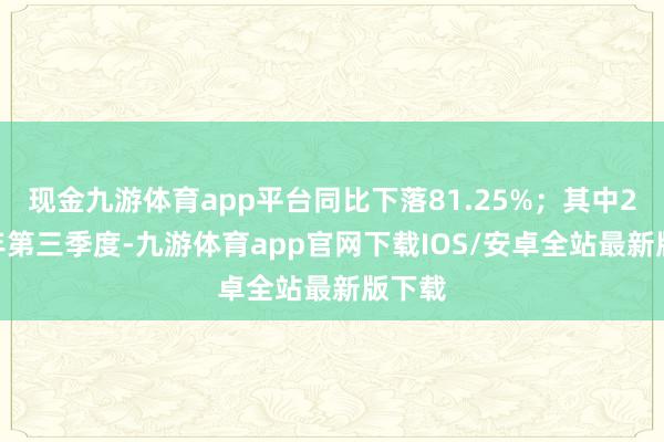 现金九游体育app平台同比下落81.25%;其中2024年第三季度-九游体育app官网下载IOS/安卓全站最新版下载